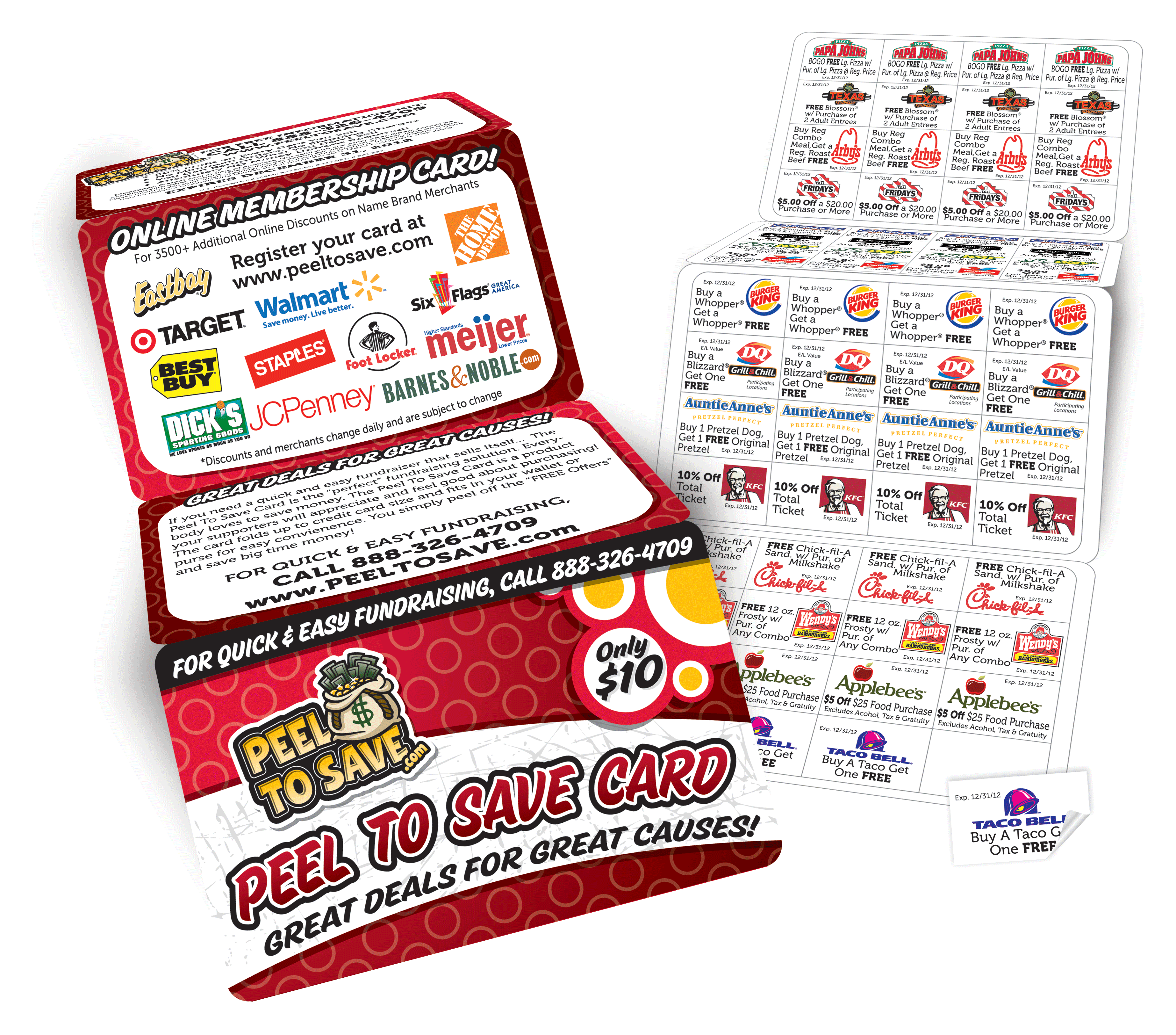 Peel To Save® Fundraising Cards – Peeler Fundraising Discount Cards